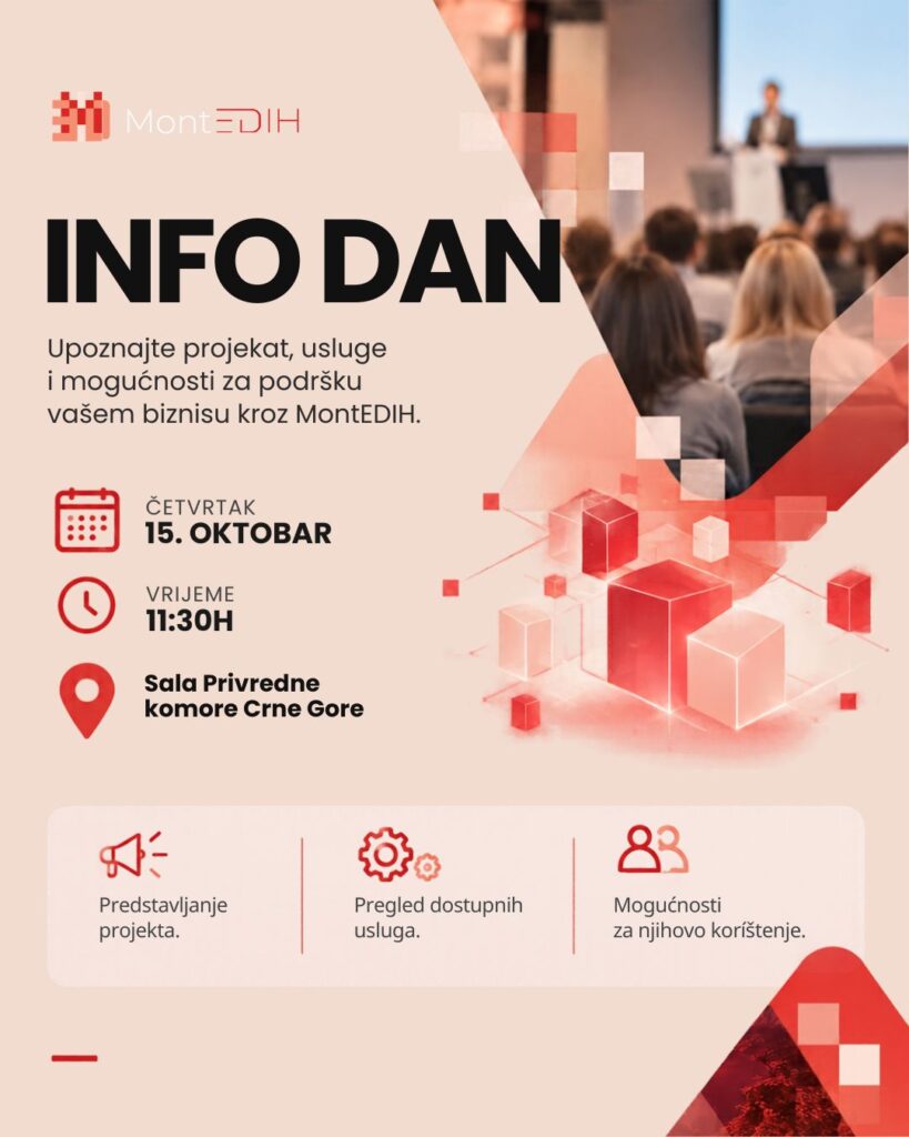 Info dan MontEDIH-a u Privrednoj komori Crne Gore: Predstavljanje usluga i mogućnosti za privredu